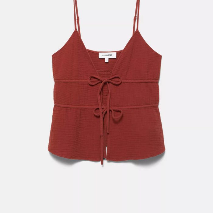 Crepe strappy top